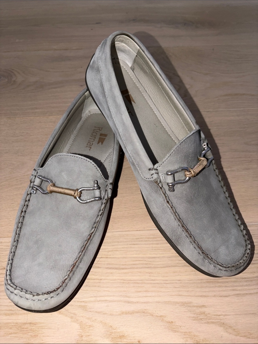 Men’s Riomar Driver Loafer Size 12 - Grey Natural Leather